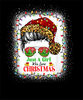 Just A Girl Who Loves Christmas Messy Bun Santa Hat Xmas T-Shirt.jpg