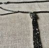 Long Elegant Glass Necklace with Facet Czech Glass