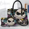 Jack Skellington Leather Handbag And Wallet, Nightmare Before Christmas Bag, Halloween Shoulder Bag, Movie handbag, Woman Shoulder Bag.jpg