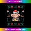 CA-20231121-4989_Monkey Santa Hat Xmas Lights Monkey Lover Christmas Ugly Tank Top 4148.jpg