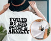 Fueled By Iced Coffee And Anxiety Shirt, Iced Coffee And Anxiety T-Shirt, Trendy Anxiety Tee, Funny Anxiety Shirt, Iced Coffee Lover Tee.jpg