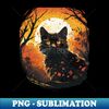 CX-20432_Retro Vintage Style Halloween Black Cat Autumn Moon 6156.jpg