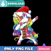 Dabbing Unicorn Santa PNG Perfect Files Design Download.jpg