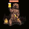 BEER28102304-Bear Drinking Beer PNG Camp Fire Woods Outdoor PNG Funny Grizzly PNG.png