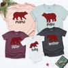 Family Bear Shirts, Matching Family Bear, Christmas Tee, Mama Bear Plaid Shirt, Papa Bear Shirts, Baby Bear Shirt, Family Bear Matching Tee.jpg