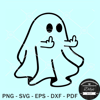 Ghost middle finger SVG, funny Halloween SVG, Halloween ghost SVG PNG.jpg