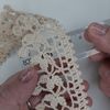 Crochet edging pattern fabric decoration, Floral lace pattern, Border crochet pattern, Detailed tutorial pdf.