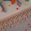 Crochet edging pattern fabric decoration, Floral lace pattern, Border crochet pattern, Detailed tutorial pdf.