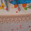 Crochet edging pattern fabric decoration, Floral lace pattern, Border crochet pattern, Detailed tutorial pdf.