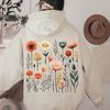 Pressed Flowers Hoodie, Pressed Flowers Sweatshirt, Wildflower Hoodie, Wildflower Sweatshirt, Gift for Gardener, Plant Lover Hoodie 1.jpg