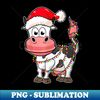 YN-10656_Cute Cow Santa Hat Christmas Lights Tree Farmer Cow Lover  0584.jpg