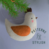 Felt Chicken Ornament