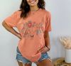 Boho Western Cow Skull Shirt Comfort Colors Graphic Tee, Wild Soul Shirt.jpg