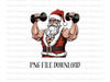 Christmas Workout Design, Bodybuilder Santa Png, Funny Santa Sublimation, Men Png, Gym Shirt, Workout Png, Santa Workout Png, Lifting Png.jpg