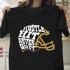 Hustle Hit Shirt, Never Quit Shirt, Hustle Hit Helmet, Football Helmet Shirt, Football Shirt, Football Mom Shirt, Football Player Shirt.jpg