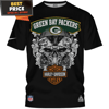 Green Bay Packers Harley Davidson Skull Art T-Shirt, Green Bay Packers Gift - Best Personalized Gift & Unique Gifts Idea.jpg