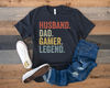 Gamer Dad Gift, Husband Dad Gamer Legend, Gaming Dad Shirt, Nerd Shirt, Gamer Gifts for Him, Father's Day Gift from Wife, Video Game Tee Men.jpg