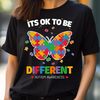 Autism Awareness Butterfly Acceptance Kids Women Girl, Always Remember Its Ok To Be Different PNG, Its Ok To Be Different PNG.jpg