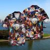 God Bless America 4th Of July Patriotic American Flags Aloha Hawaiian Beach Summer Graphic Prints Button Up Shirt.jpg