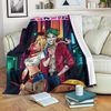 Horror Movie Teenager Joker And Harley Quinn Modern City Sherpa Fleece Quilt Blanket BL3063 - Wisdom Teez.jpg