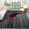 Portland Trailblazers NBA Team Logo Grey Wooden Style Nice Gift Home Decor Rectangle Area Rug.jpg