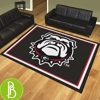 Georgia Bulldogs Dog Head Large Decorative Area Rug - Print My Rugs.jpg