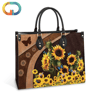 Butterfly Sunflowers Leather Women Handbags.jpg