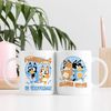 Parenting Is Trifficult Bluey Mug, Bluey Mug, Personalized Bluey Dad Mug, Bluey Father's Day Mug, Custom Bluey Mug, Bluey Father's Day Gift.jpg