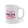 Stronger Than Cancer mug , Cancer Survivor Mug, Breast Cancer Warrior Mug, Survivor Gift,  cancer encouragement Gift 5.jpg