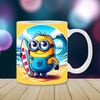 Minions Mug Wrap, 11oz & 15oz Mug Template, Summer Day Mug Sublimation Design, Beach Mug Wrap Template, Instant Digital Download PNG.jpg