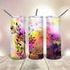 Dandelion Field Flowers 20 Oz Tumbler wrap tapered straight template digital download sublimation graphics  instant download  sublimation.jpg