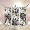 Sparkling White Lilies Tumbler Wrap Design 20 Oz skinny tapered straight template digital download sublimation graphics  instant download.jpg