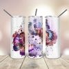 Watercolor Butterflies Seamless 20 Oz skinny Tumbler wrap tapered straight template digital download sublimation graphics  instant download.jpg