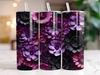 3D Purple Floral Tumbler Wrap Sublimation, 20 oz Skinny Tumbler Sublimation Design Digital Download PNG Instant Digital Only, Flower Tumbler.jpg