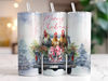 Merry Chickmas Tumbler Wrap PNG, 20 oz Skinny Tumbler Sublimation Design Instant Digital Download Only, Christmas Chicken Tumbler Design.jpg