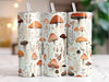 Mushrooms Cottagecore Tumbler Wrap Sublimation, 20oz Skinny Tumbler Sublimation Design Instant Digital Download PNG, Fall Wildflower Tumbler.jpg