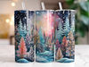 Pastel Christmas Trees Tumbler Wrap PNG 20 oz Skinny Tumbler Sublimation Design Digital Download Instant Digital Only, Pink Winter Forest.jpg