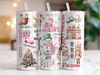 Pink Christmas Tumbler Wrap PNG 20 oz Skinny Tumbler Sublimation Design Digital Download Instant Digital Only, Pastel Holiday Tumbler Wrap.jpg