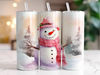 Pink Snowman Tumbler Wrap PNG, 20oz Skinny Tumbler Sublimation Design Digital Download Instant Digital Only, Winter Christmas Tumbler Design.jpg