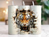 Tiger Tumbler Wrap PNG 20 oz Skinny Tumbler Sublimation Design Digital Download Instant Digital Only, 3D Hole In A Wall Animal Tumbler Wrap.jpg