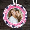 Amazing Nan Birthday Gift Hearts Photo Round Personalised Hanging Ornament.jpg