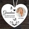 Grandma Memorial Keepsake Gift Photo Heart Personalised Hanging Ornament.jpg