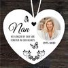 Nan Memorial Keepsake Gift Photo Heart Personalised Hanging Ornament.jpg