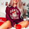 Santa Fan Club Sweatshirt Retro Santa Claus Shirt Christmas Pyjamas Christmas Gifts for Her Matching Christmas Crewneck Festive Sweatshirt.jpg