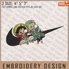 Luffy And Zoro Nike Embroidery Files, Nike Embroidery, One Piece, Anime Inspired Embroidery Design, Machine Embroidery 1.jpg