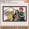 Tanjiro, Nezuko, Zenitsu And Inosuke Embroidery Files, Demon Slayer, Anime Inspired Embroidery Design.jpg