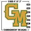 George Mason embroidery design, Baseball embroidery, Sport embroidery, logo sport embroidery, Embroidery design.jpg