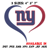 New York Giants heart embroidery design, New York Giants embroidery, NFL embroidery, logo sport embroidery..jpg