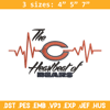 The heartbeat of Chicago Bears embroidery design, Bears embroidery, NFL embroidery, sport embroidery, embroidery design. (2).jpg