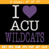 I love Abilene Christian embroidery design, NCAA embroidery, Embroidery design, Logo sport embroidery, Sport embroidery.jpg